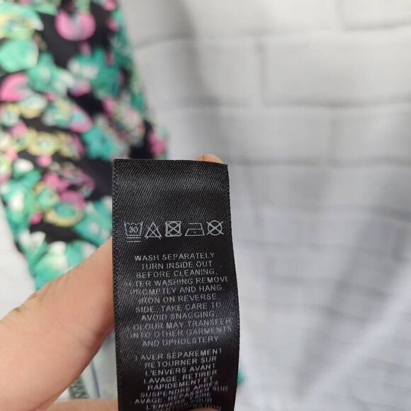 ASOS Design Womens Multicolor Puff Sleeves Floral Print Midi Tea Dress Size 10 - Picture 16 of 16